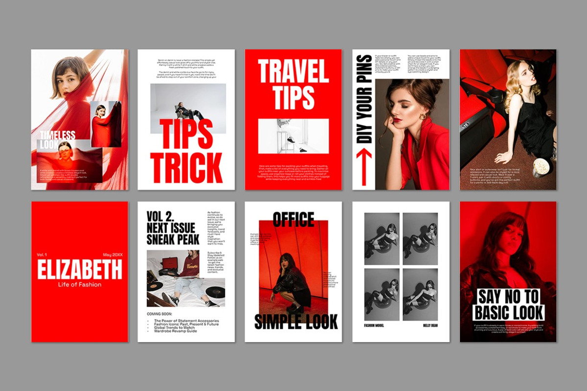 Red Bold Magazine Fashion E-Magazine, a Templates & Theme by graphicook (Photo 5 of 5)