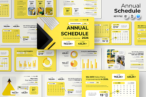 Annual Schedule - Keynote Template, a Presentation Template by QR Design Studio