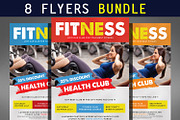 Fitness Flyers bundle, a Flyer Template by Graphic Templates (Thumbnail 1 of 9)