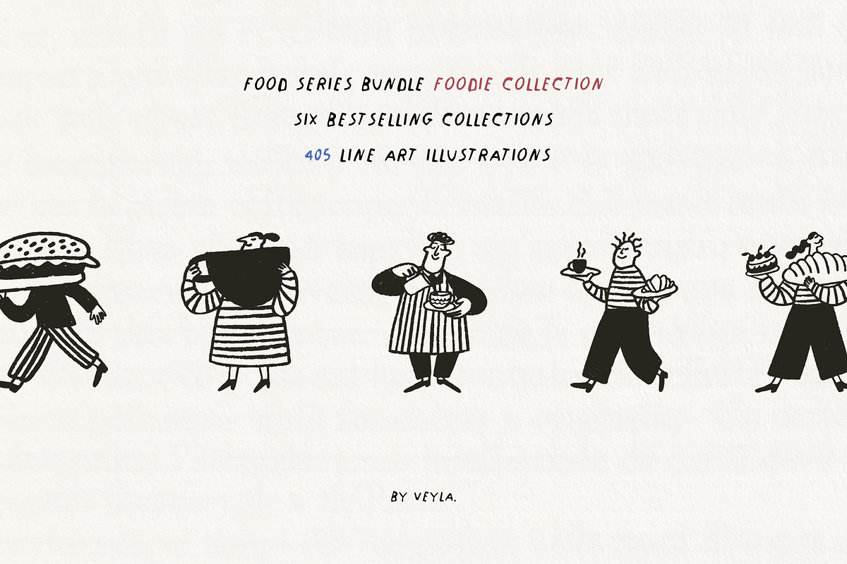 FOOD BUNDLE Vol.3: All 6 in 1, a Food Illustration by Veyla (Photo 2 of 50)