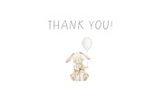 Watercolor Bunny Baby Clipart, an Illustration by Alisles (Thumbnail 14 of 14)