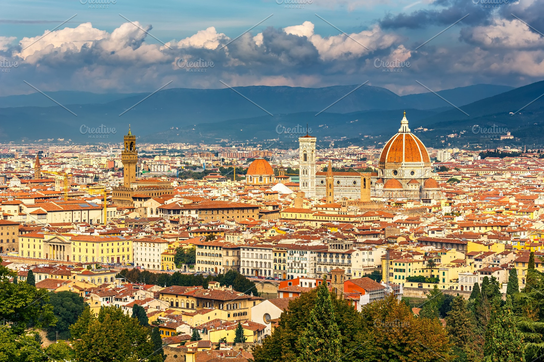 Aerial view of florence stock photo containing florence and firenze, an Architecture Photo by sborisov