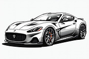 Luxury Car Clipart Vector Bundle, an Illustration by Creativeshirt (Thumbnail 4 of 9)