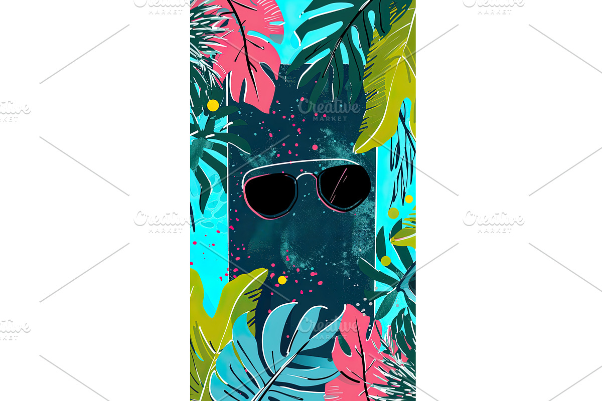 Vibrant tropical vibes with, an Illustration by Lermont51