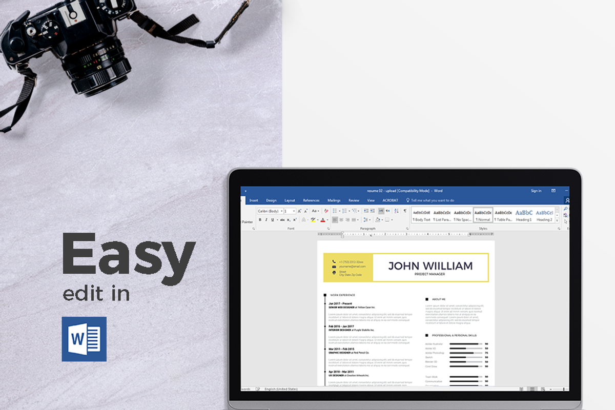 Vol.59 Resume & CV Template, a Resume Template by Hito Graphic (Photo 6 of 8)