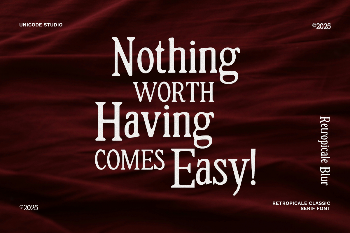 Retropicale - Classic Serif Font, a Serif Font by Unicode Studio (Photo 8 of 18)