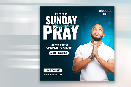 Church conference poster design, a Social Media Template by graphics city