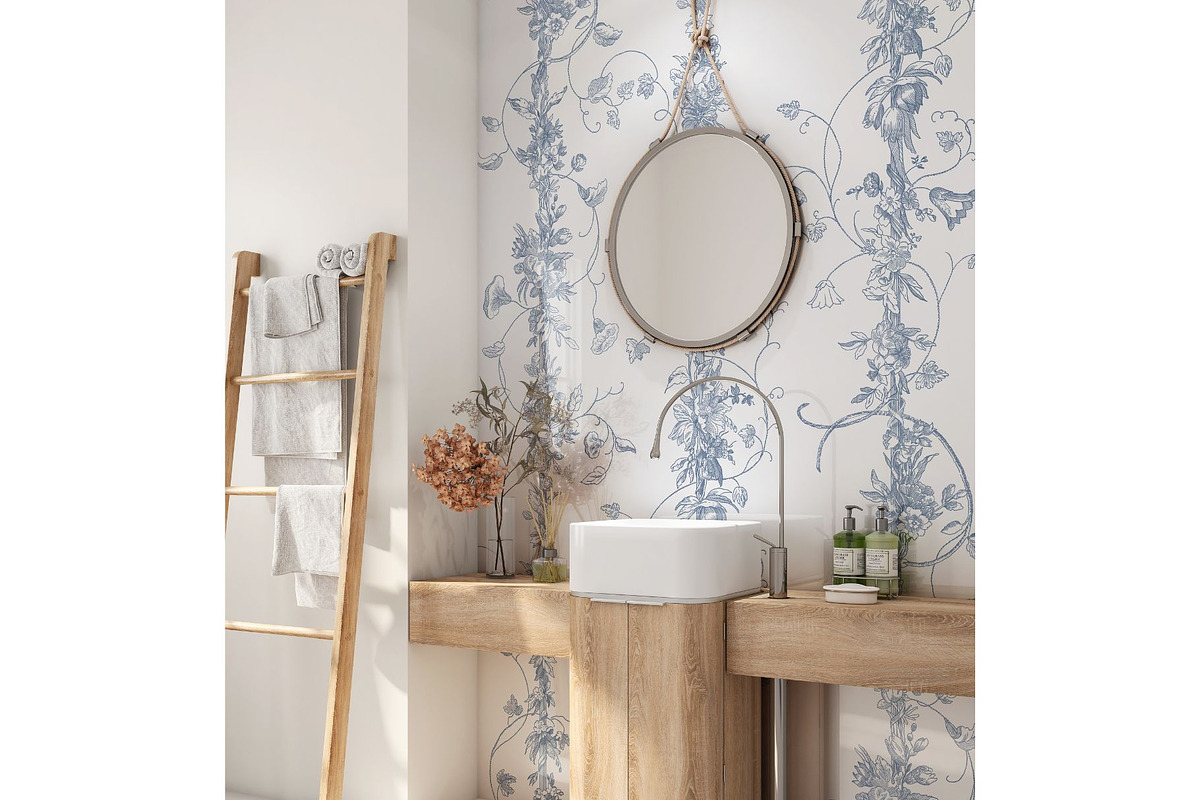 Toile Botanical Trellis Pattern, a Pattern Graphic by MouseGrey (Photo 5 of 9)