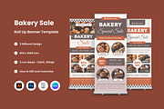 3 Set Bakery Sale Roll Up Banner, a Stationery Template by trabaskriya (Thumbnail 1 of 4)