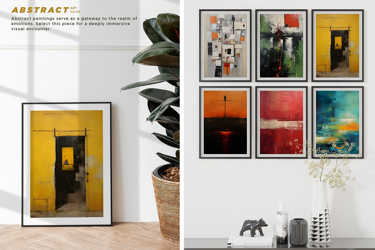Vibrant Abstract Painting Art Print, a Wallpaper Graphic by Vibrand Studio (Photo 5 of 12)