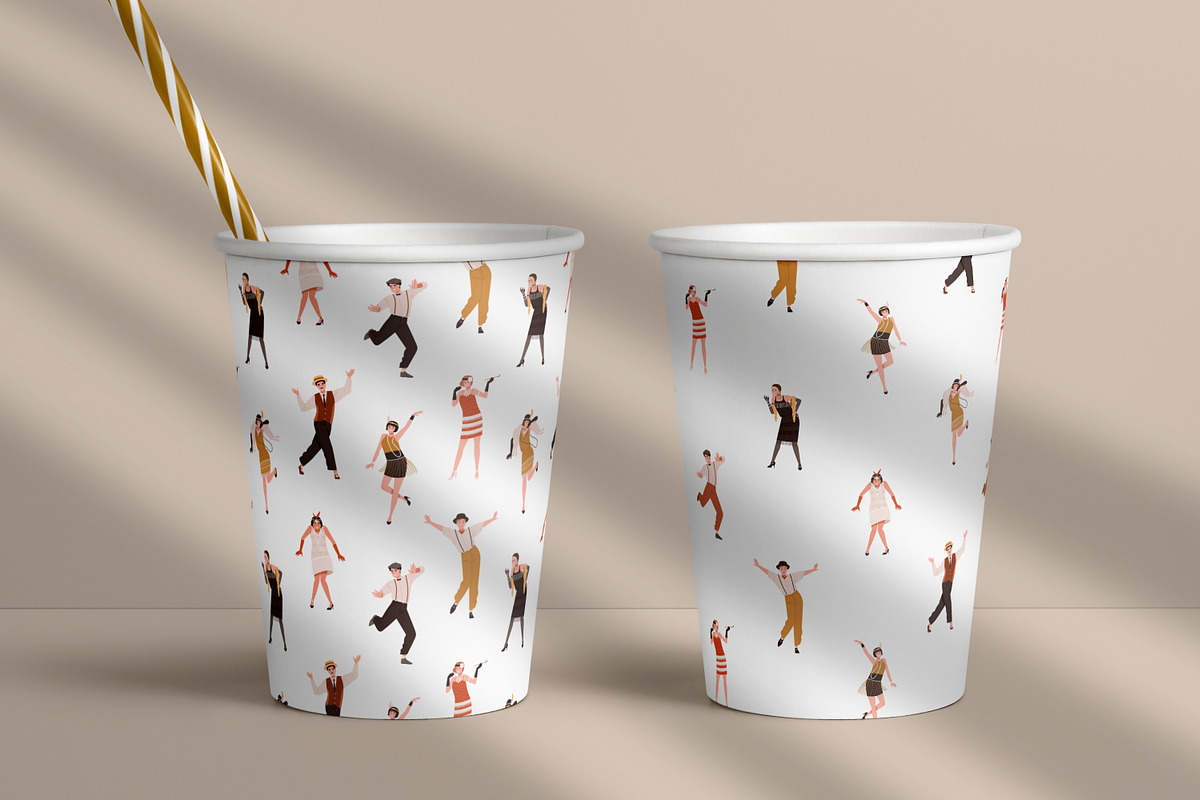 1920s dancers retro seamless pattern, a Pattern Graphic by Good Studio (Photo 6 of 6)