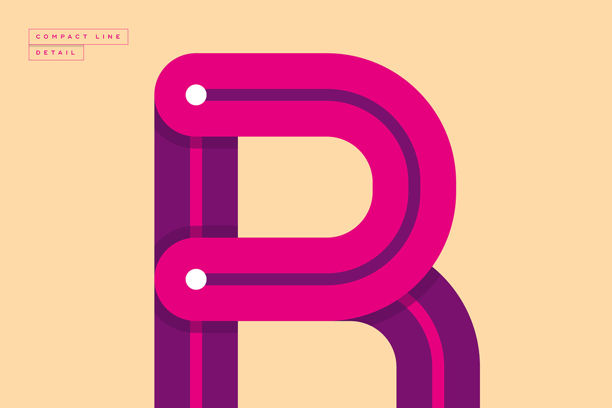 Compact Line Typeface preview 8