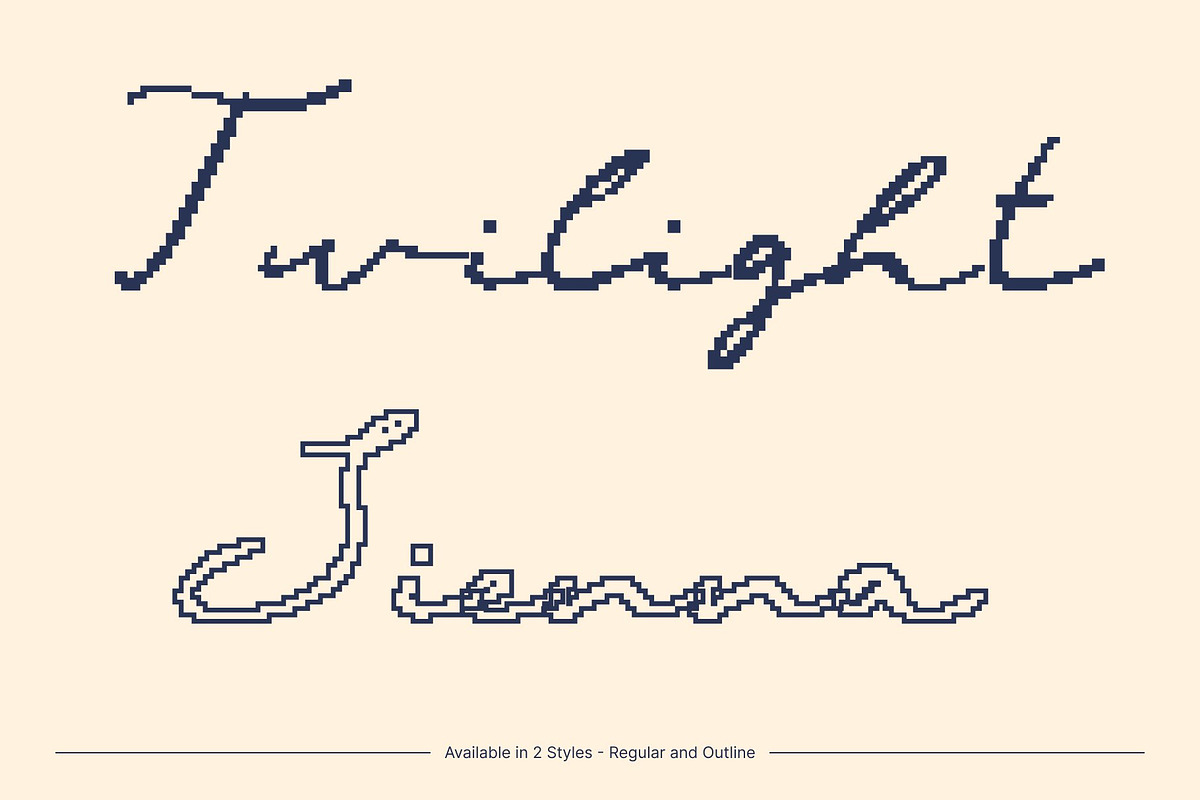 CS Bonjour Pixel, a Script Font by Craft Supply Co. (Photo 4 of 8)