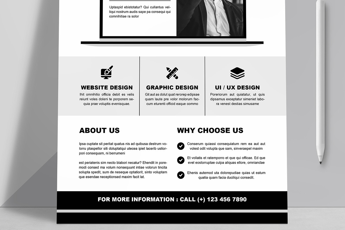 Corporate Flyer Template Layout, a Flyer Template by MightyDesign (Photo 3 of 6)