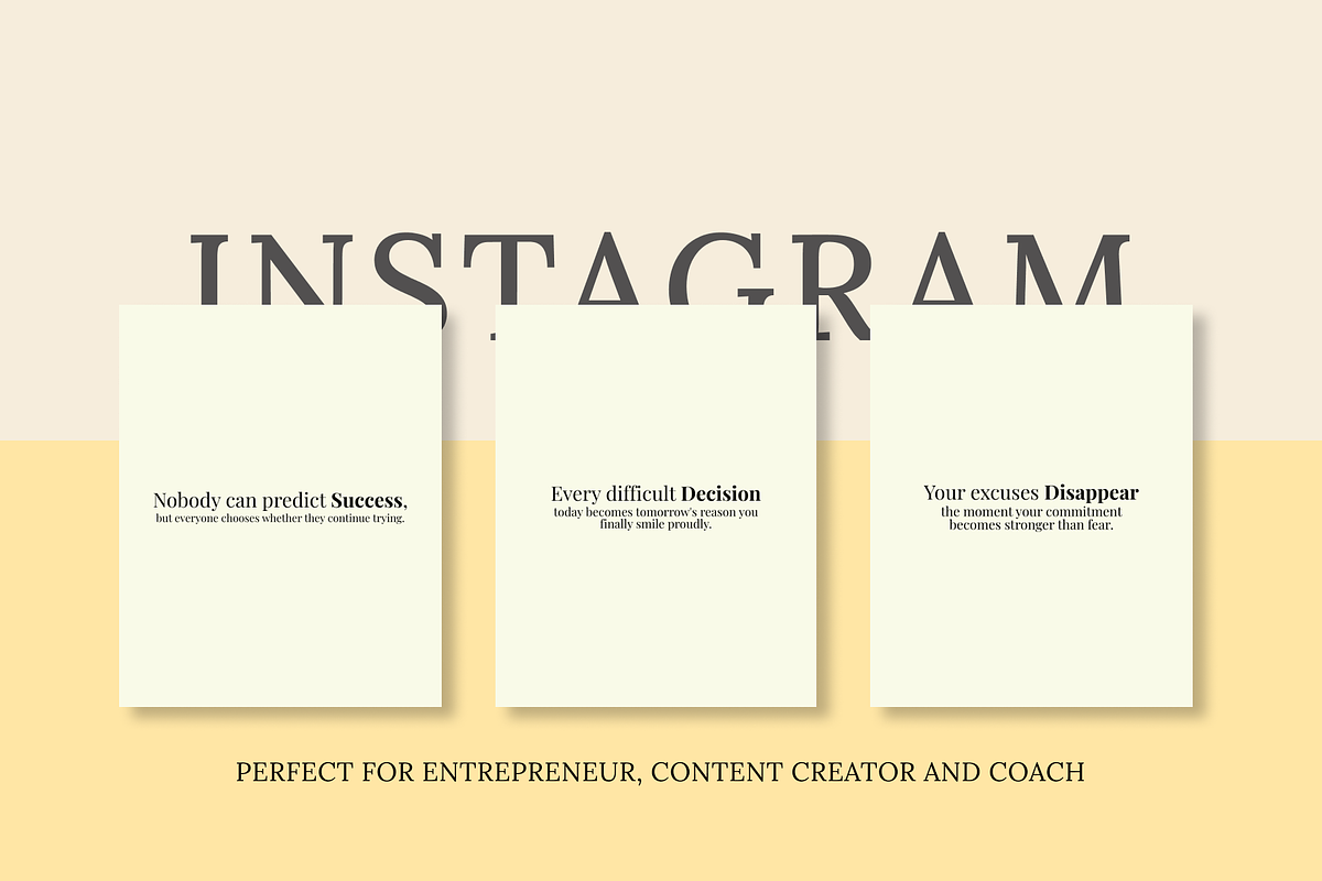 50 Inspiring Instagram Quote Bundle, a Social Media Template by RB Boutique (Photo 3 of 8)