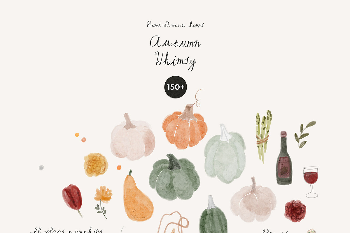 Autumn Whimsy — Hand-Drawn Icons, an Object Graphic by Lana Elanor (Photo 6 of 9)