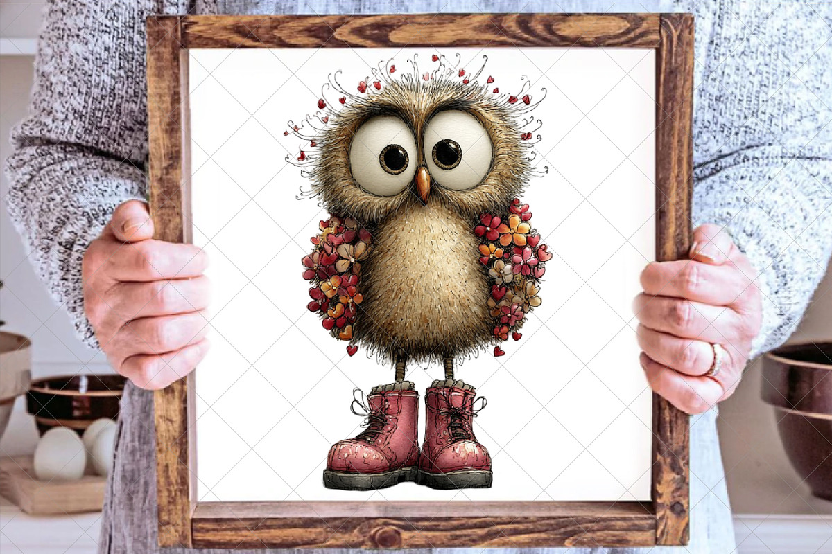 Valentine Day Owl Clipart, an Illustration by SinaCreation (Photo 4 of 7)