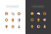 Creative idea vector icons set, an Outline Icon by MaryArt (Thumbnail 2 of 5)