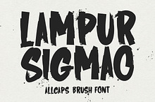 Lampur Sigmao Brush Caps Font