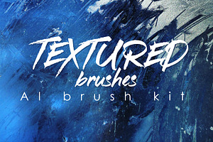 Textured Brushes. AI Brush Kit