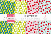 Funky Fruit digital paper pack, a Pattern Graphic by Katy Clemmans (Thumbnail 3 of 5)