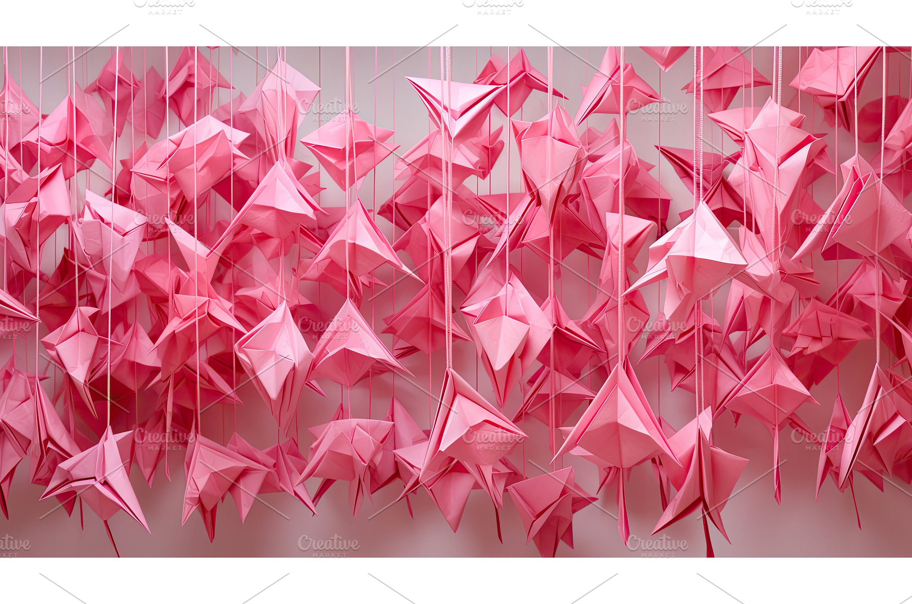 cranes pink ribbon banner ai, a Background Photo by pikepicture