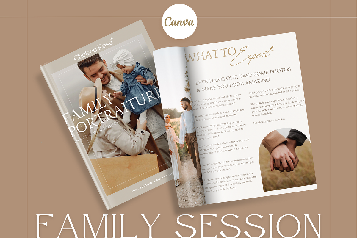 BOHO Family Photos Session Canva, a Magazine Template by Signature Edits (Photo 1 of 12)