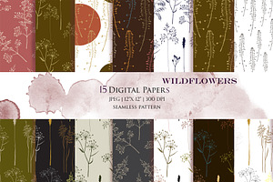 Wildflowers Digital Papers