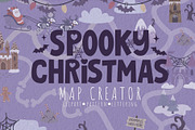 Spooky Christmas Map Creator, a Decorative Illustration by CpSnowy (Thumbnail 1 of 11)