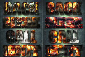 32 Extreme War Layer Styles Bundle 4