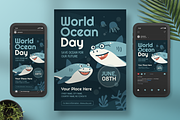 Shark World Ocean Day Flyer, a Flyer Template by Annora Studio (Thumbnail 3 of 4)