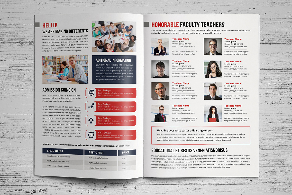 Education Brochure Template V1, a Brochure Template by JanySultana (Photo 4 of 10)