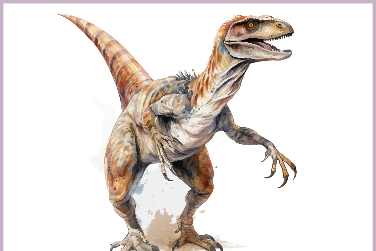 Dinosaurs SVG & PNG Clipart Bundle, an Animal Illustration by Digital Dreamscaping (Photo 3 of 8)