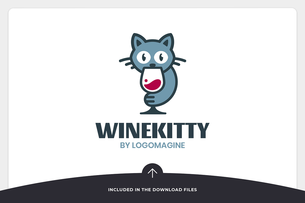 Wine Kitty Logo Template, a Branding & Logo Template by LOGOMAGINE (Photo 7 of 16)