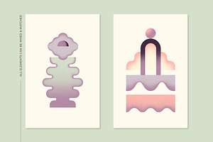 Shapes & Grainy Gradients