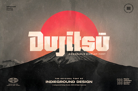 Dujitsu Font, a Sans Serif Font by Indieground Design Inc.