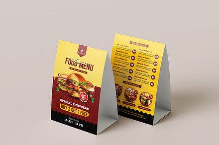 Restaurant Table Tent Flyer