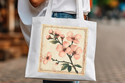 Vintage Floral Postage Stamp Clipart, a Transportation Illustration by Digital Artistic99 (Thumbnail 8 of 10)