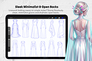 230 Wedding Dress Stamp Brushes, a Brush Add-On by Selentaori Studio (Thumbnail 9 of 12)