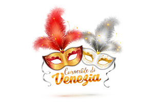 Carnival masks set (eps+jpg+png+tif)