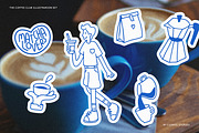 The Coffee Club Illustration Pack, an Object Graphic by CarmineType (Thumbnail 9 of 14)