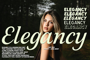 Elegancy font duo, a Script Font by cocodesign
