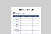 Wedding Budget Template, a Stationery Template by MightyDesign (Thumbnail 2 of 8)