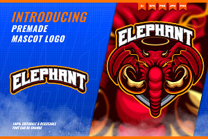 Elephant Angel - Mascot Esport Logo