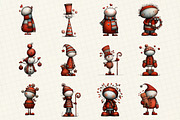 Whimsical Christmas Snowman Clipart, an Illustration by DreamCafeArt (Thumbnail 4 of 6)