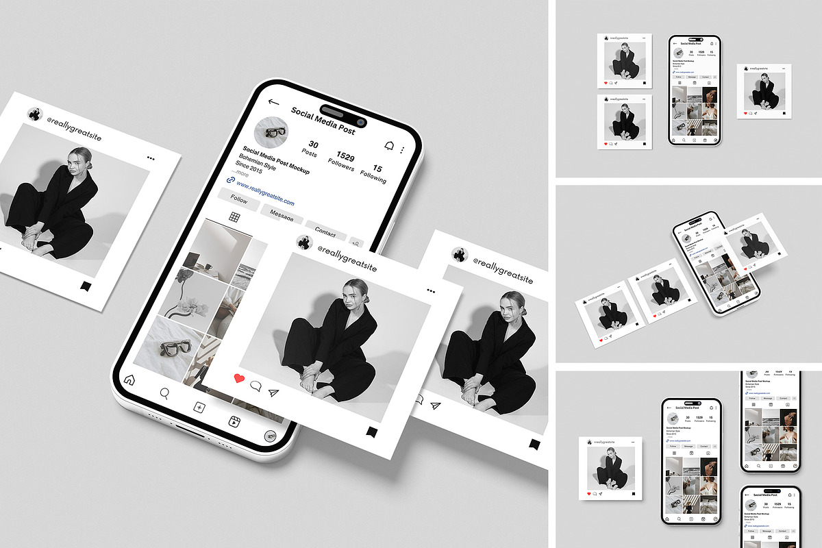 Social Media Post Mockup, an iPhone Mockup by Twins_studio926 (Photo 1 of 5)