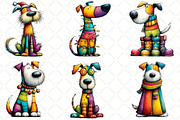 Whimsical Christmas Dog Clipart, an Illustration by Black Bird Studio (Thumbnail 4 of 6)