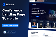 Educon - Framer Template Conference, a Landing Page Template by Agensip Design Agency (Thumbnail 1 of 8)