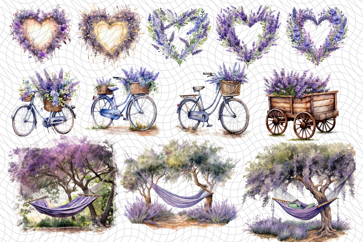 Lavender Sublimation Clipart, an Illustration by Digital Xpress (Photo 3 of 3)