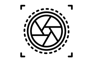 Exposure camera black icon, an Outline Icon by Creative priyanka